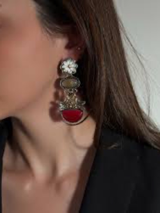 Zara Jewelry - NWT Zara Floral Drop Resin Earrings